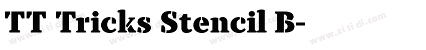 TT Tricks Stencil B字体转换 TT Tricks Stencil B字体转换